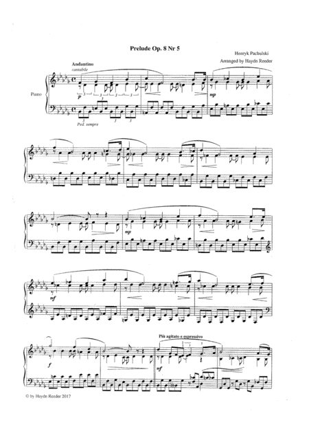 Prelude Op. 8 Nr 5 by H. Pachulski (arr. Haydn Reeder)