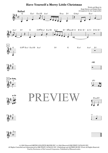 Have Yourself A Merry Little Christmas  from MEET ME IN ST. LOUIS (arr. Jan Angermüller)
