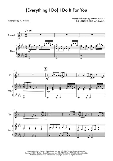 (everything I Do) I Do It For You (arr. K J Rickells)