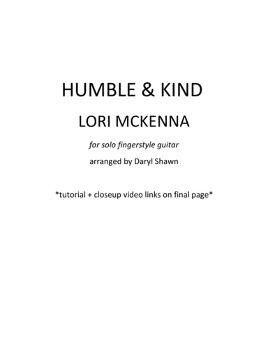 Humble And Kind (arr. Daryl Shawn)