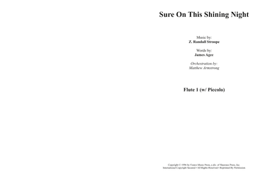 Sure On This Shining Night (arr. Matthew Armstrong)