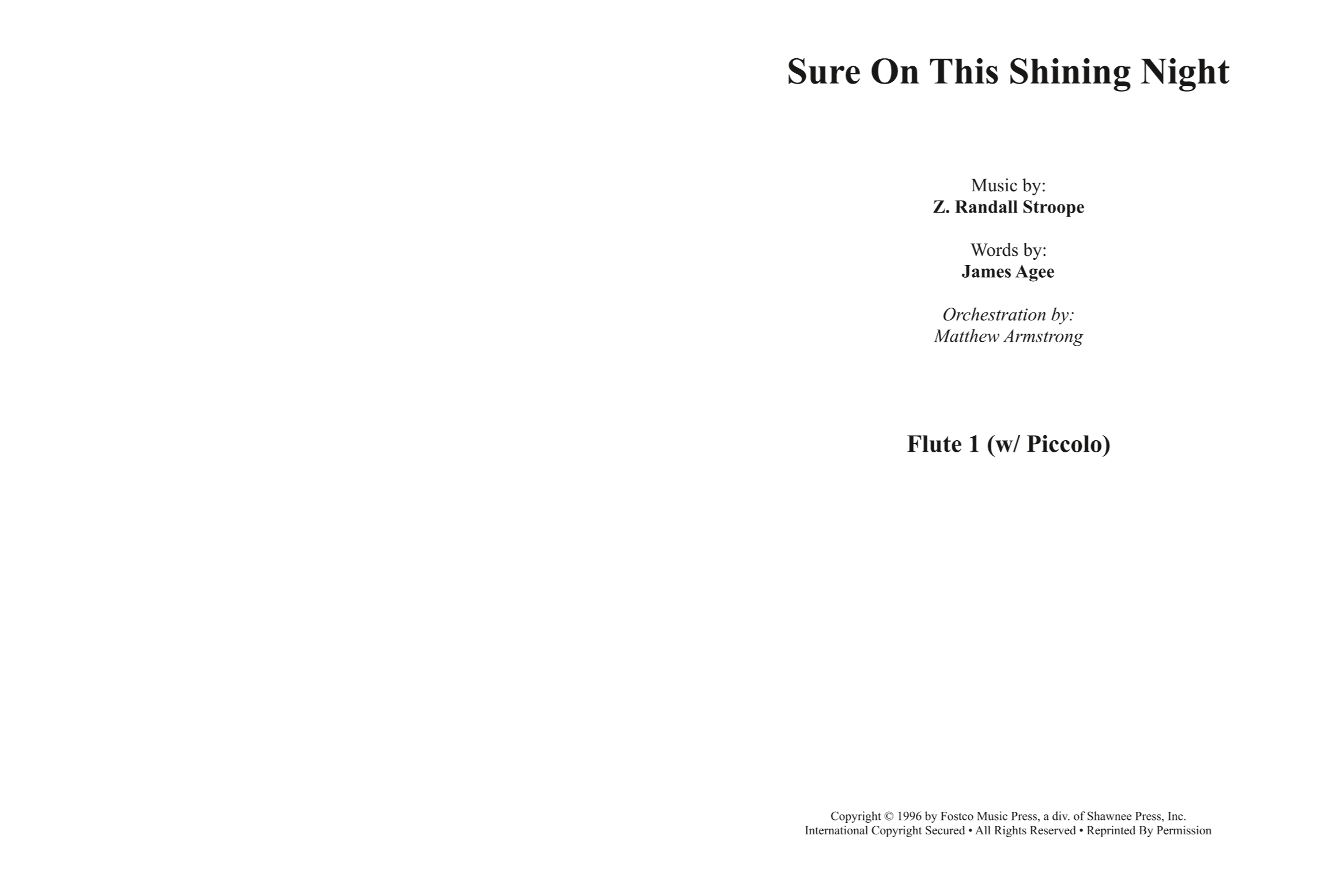 Sure On This Shining Night (arr. Matthew Armstrong)