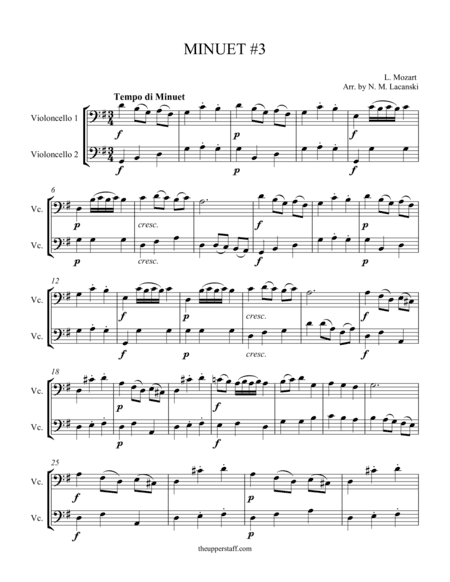 Minuet #3 (arr. Nick Lacanski)