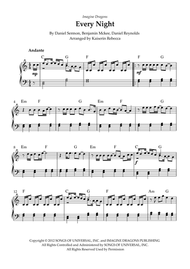 Every Night (arr. Kaiserin Rebecca)