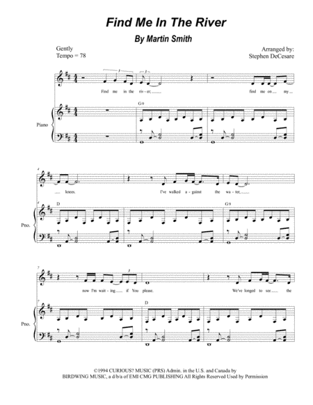 Find Me In The River (arr. Stephen DeCesare)