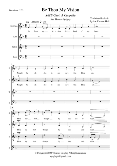 Be Thou My Vision (SATB A Cappella) (arr. Thomas Quigley)