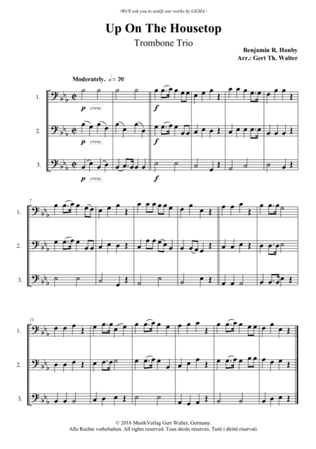 Up On The Housetop (arr. Gert Th. Walter)
