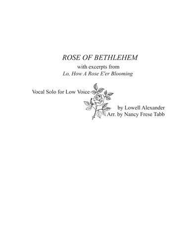 Rose Of Bethlehem (arr. Nancy Frese Tabb)