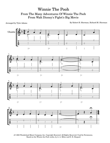 Winnie The Pooh (arr. Tyler Adams)