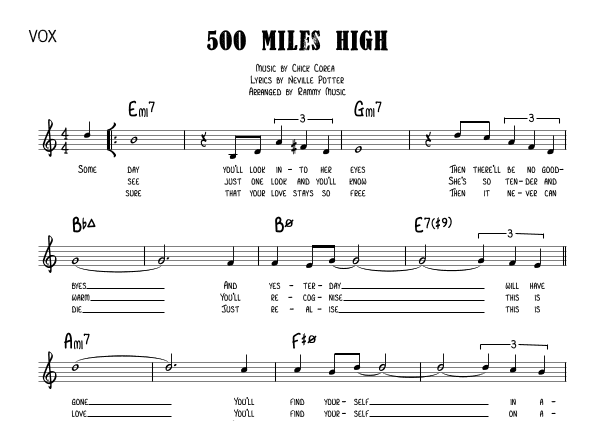 500 Miles High (arr. Rammy Music)