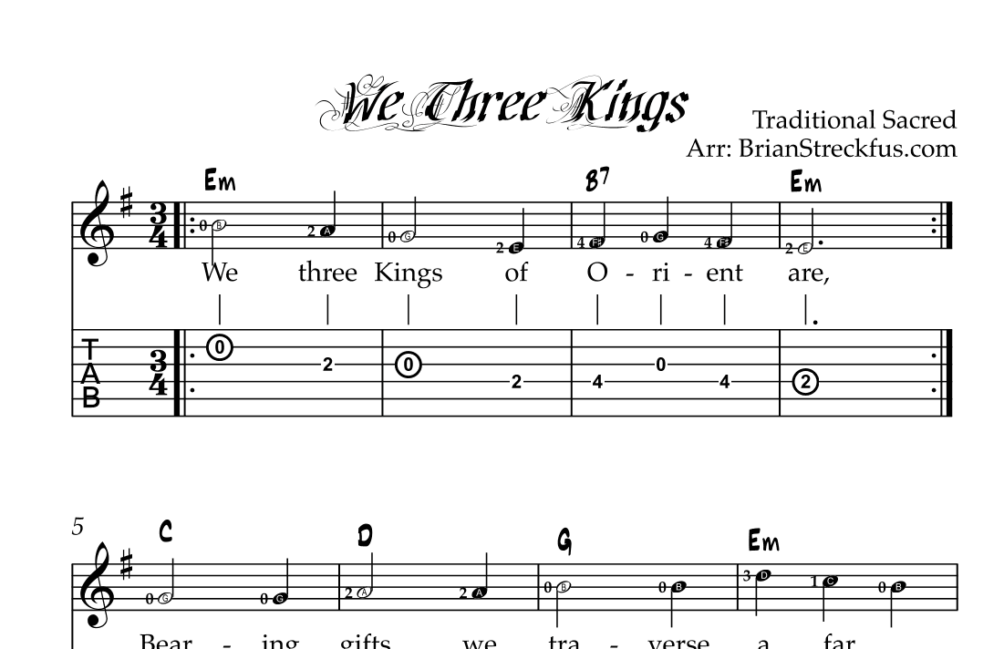 We Three Kings (arr. Brian Streckfus)