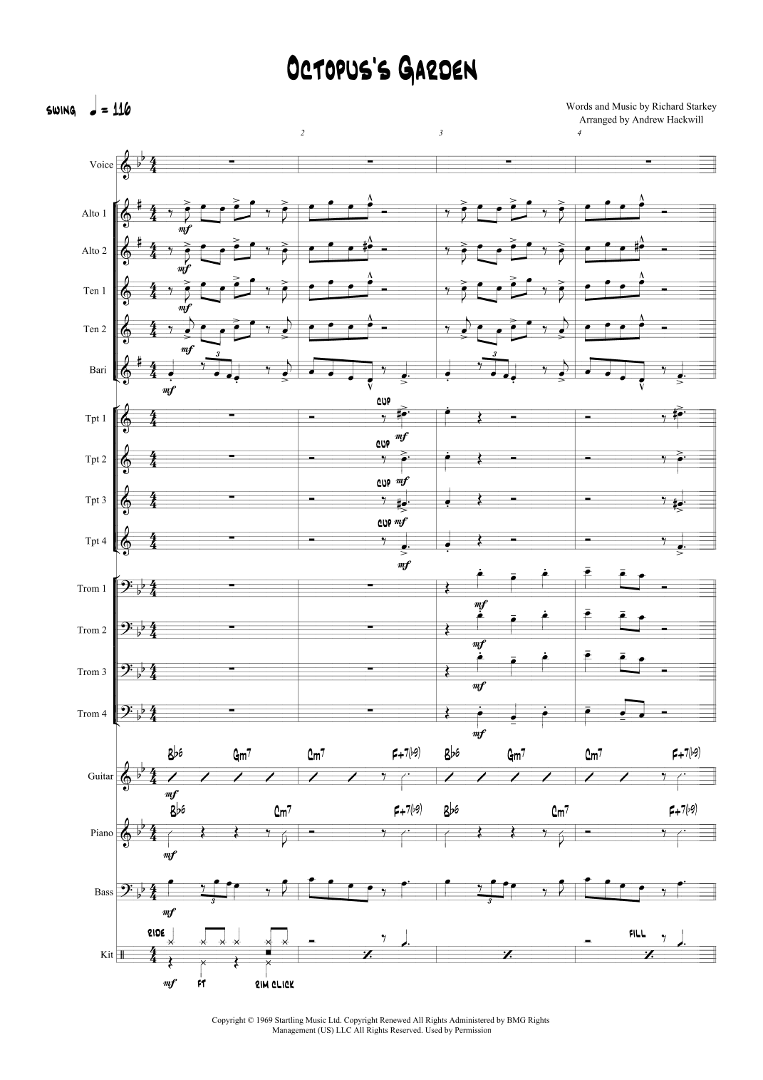 Octopus's Garden (arr. Andrew Hackwill)