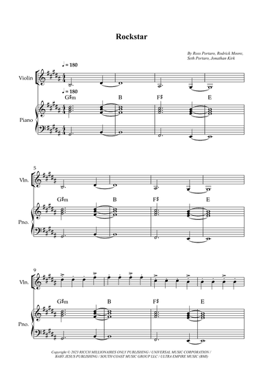 Rockstar (arr. Wesley S. SIlva)