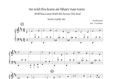 An tèid thu leam air bhàrr nan tonn (Will You Come With Me Across The Sea) (arr. Julia Gordon)