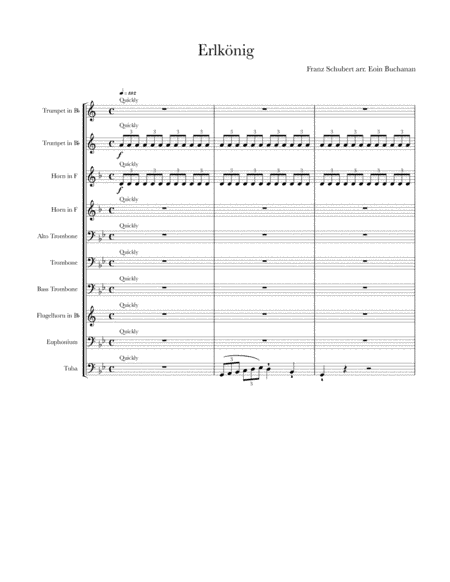 Erlkönig arranged for 10 piece brass (arr. Eoin Buchanan)