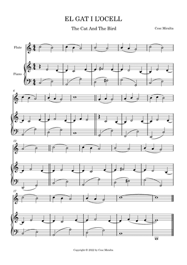 EL GAT I L'OCELL Fl & Pno