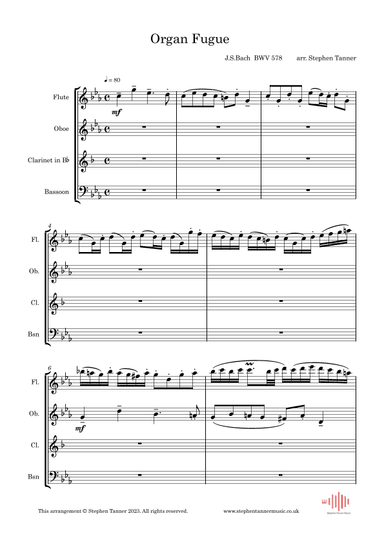 Little Organ Fugue in G minor (arr. Stephen Tanner)