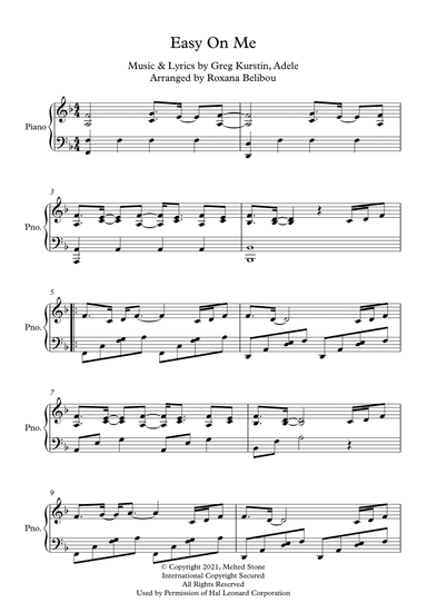 Easy On Me (arr. Roxana Belibou)