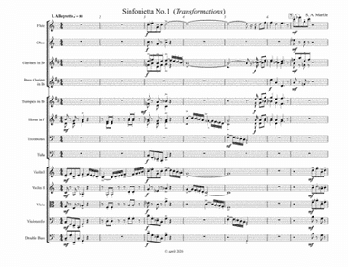 Sinfonietta No.1 (Transformations) for Orchestra