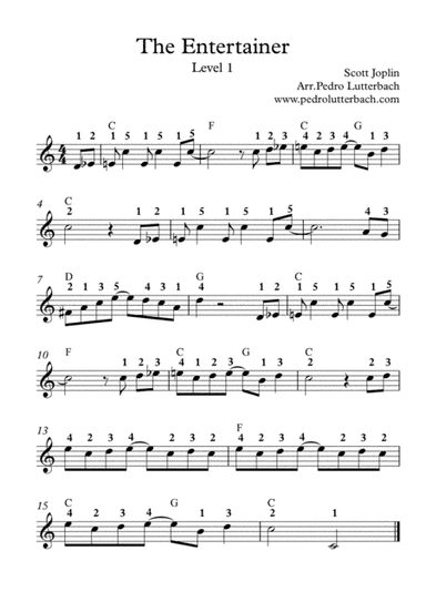 The Entertainer (arr. Pedro Lutterbach)