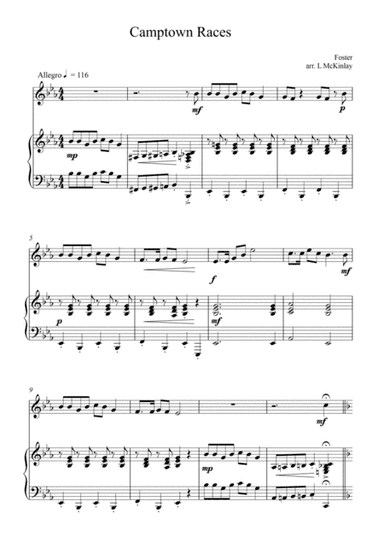 Camptown Races (for Clarinet and Piano accompaniment) (arr. L McKinlay)