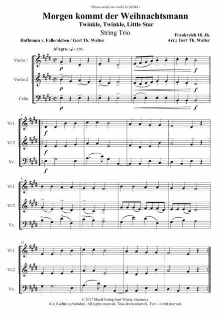 Twinkle, Twinkle, Little Star (arr. Gert Th. Walter)