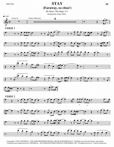 Stay (faraway, So Close!) (arr. Jorge Juárez)