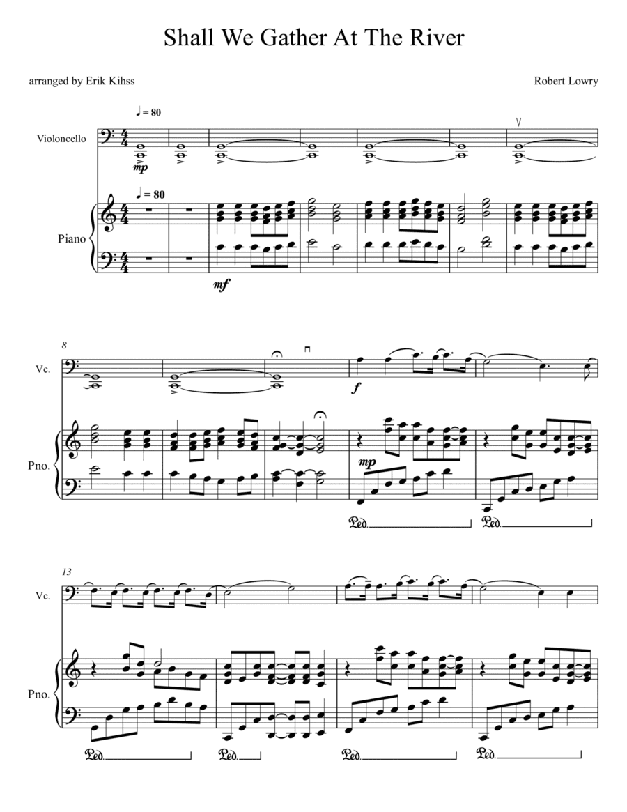 Four Hymn Arrangements for Cello and Piano - by Erik Kihss (arr. Erik Kihss)