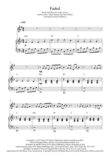 Faded (arr. Kaiserin Rebecca)