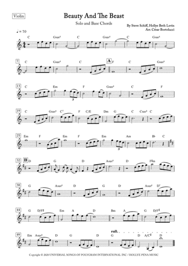 Beauty And The Beast (arr. ACT Bortolucci)