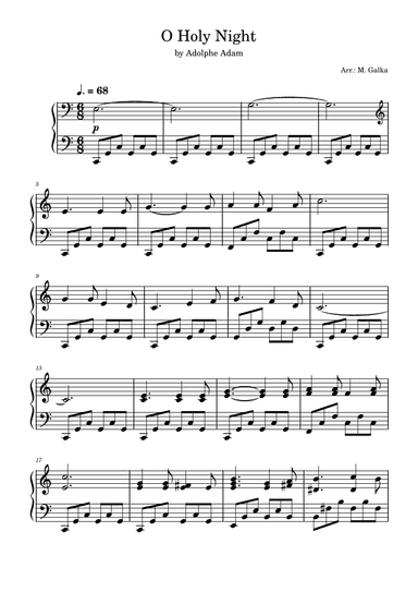 O Holy Night (arr. M. Galka)
