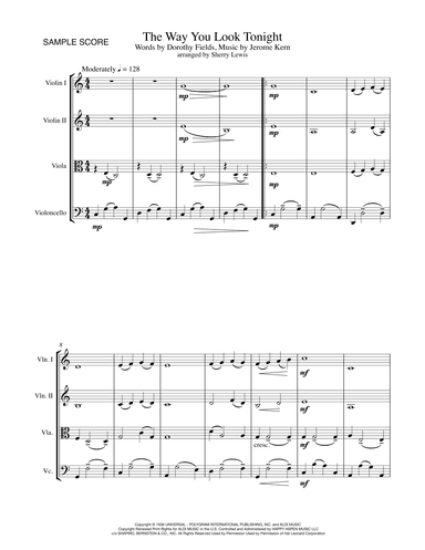 The Way You Look Tonight (arr. Sherry Lewis Publishing)