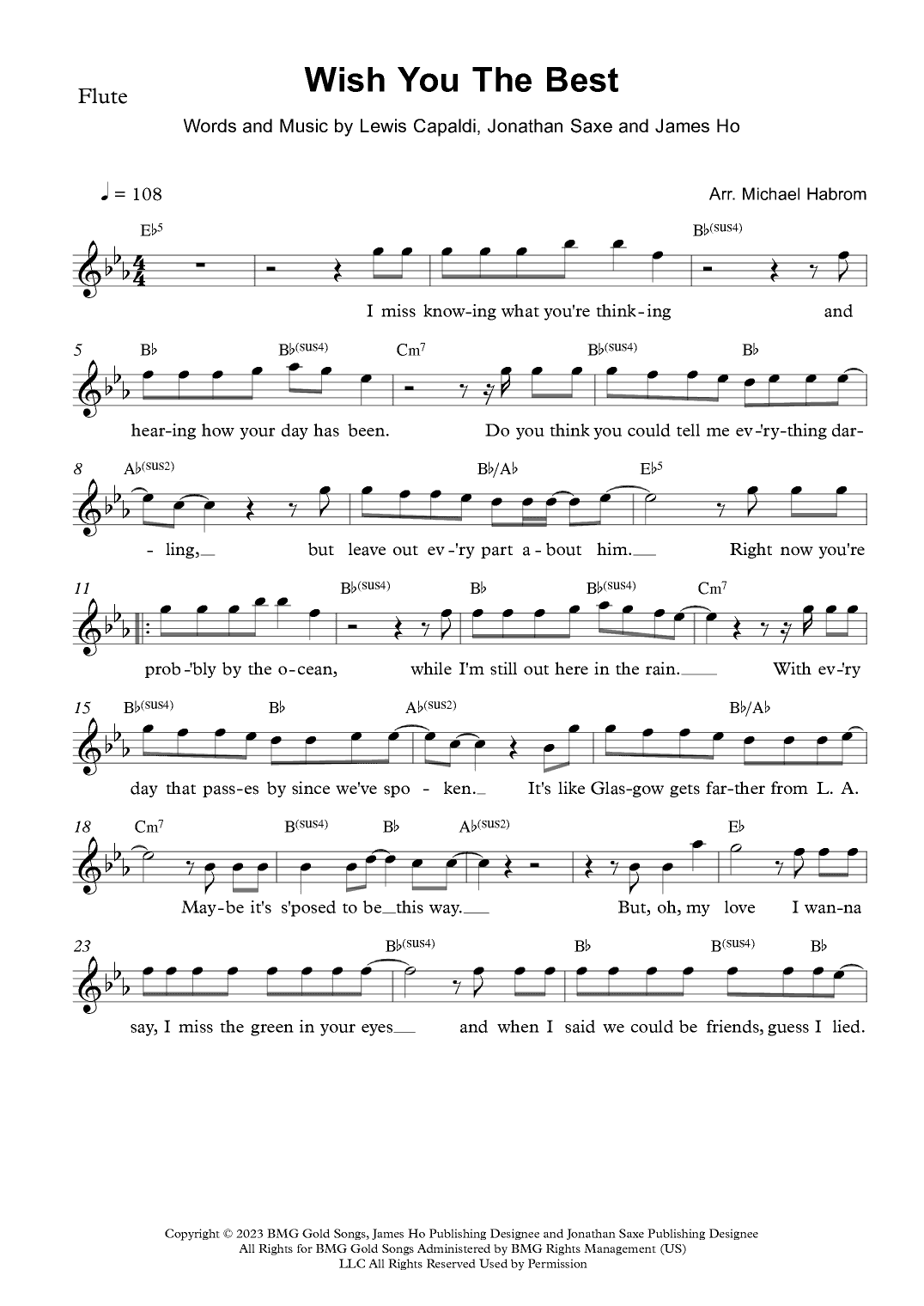 Wish You The Best (arr. Michael Habrom)