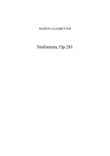 Sinfonietta, Op.281