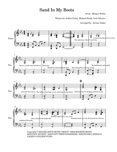 Sand In My Boots (arr. Jerome Stokes)