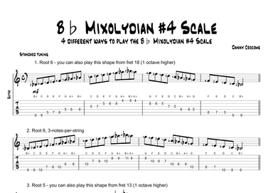 Bb Mixolydian #4 Scale (4 Ways to Play)