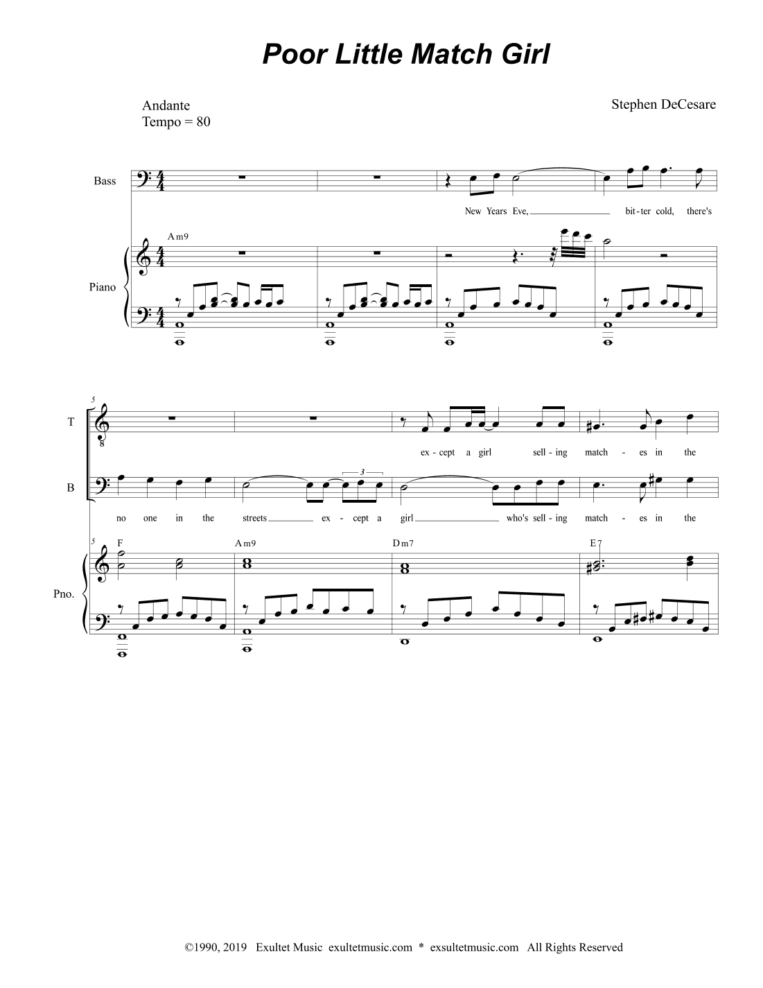 Poor Little Match Girl (SATB)