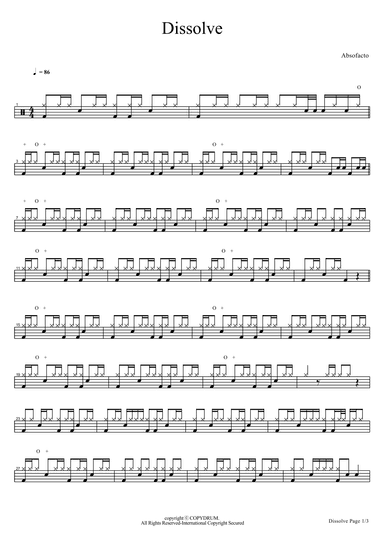 Dissolve (arr. COPYDRUM)