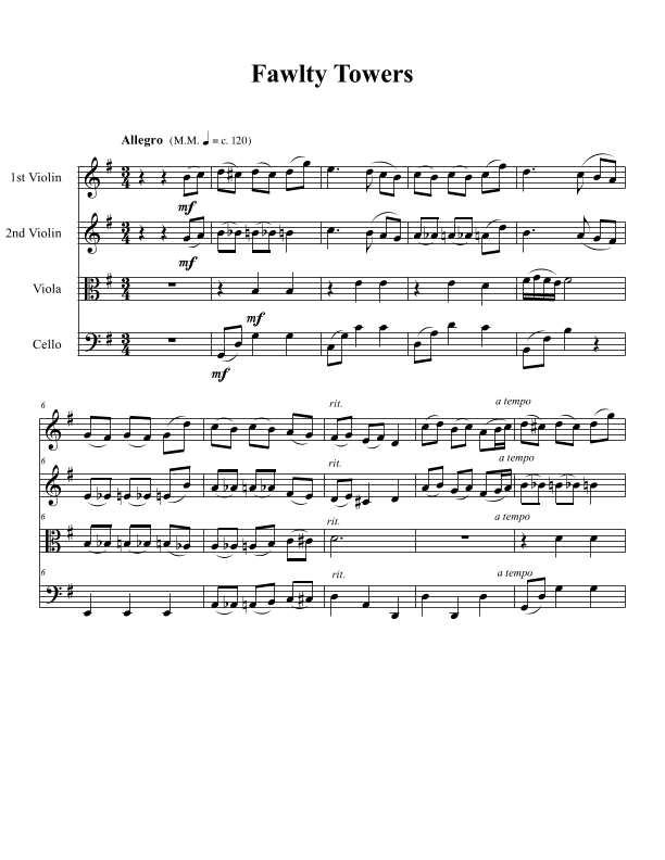 Fawlty Towers (arr. Tom Strauch)