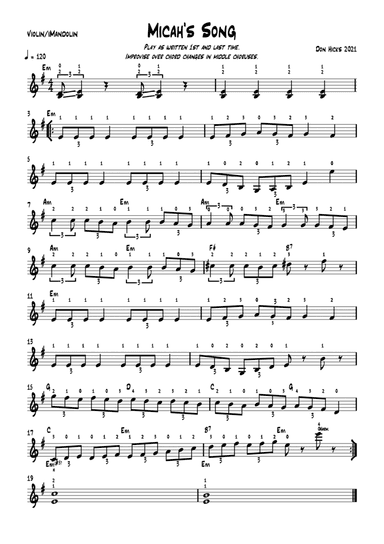 Micah's Song