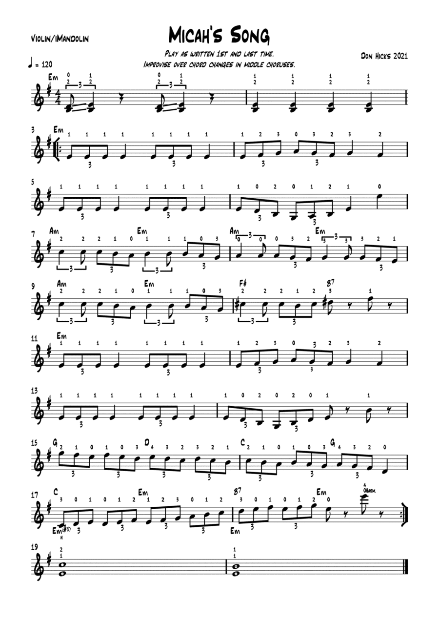 Micah's Song