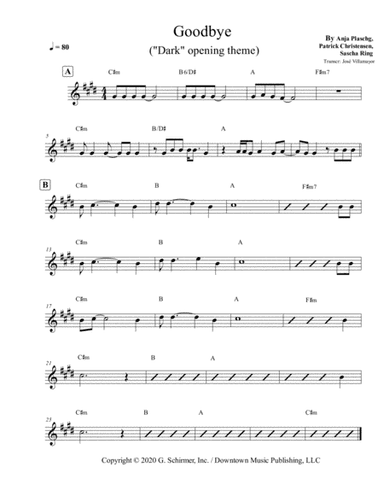 Goodbye (arr. José Villamayor)