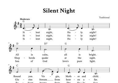 Silent Night - Lead Sheet (G Major) (arr. Yuri Noronha)