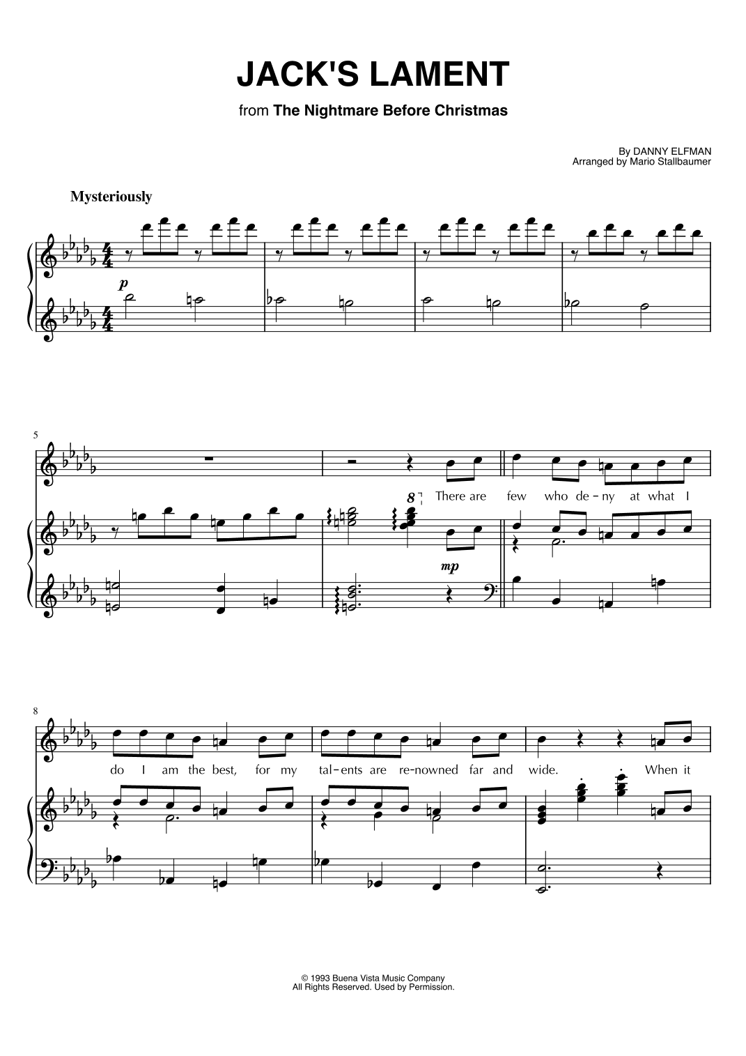 Jack's Lament (arr. Mario Stallbaumer)