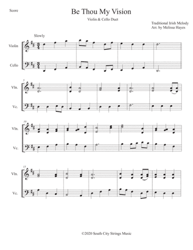 Be Thou My Vision for violin and cello (arr. Melissa Hayes)