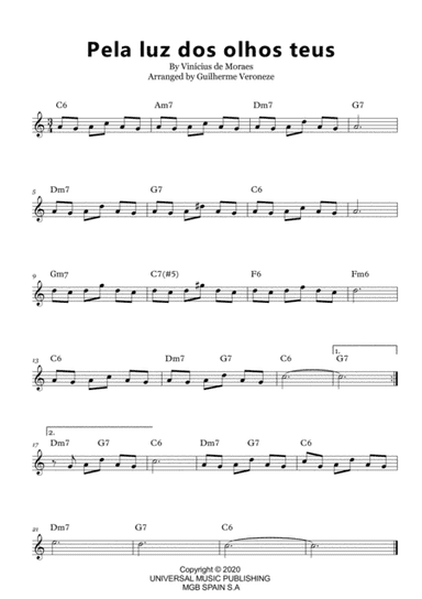 Pela Luz Dos Olhos Teus (arr. Guilherme Veroneze)