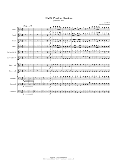 Sullivan: Overture to "H.M.S. Pinafore" - symphonic wind (arr. Ray Thompson)