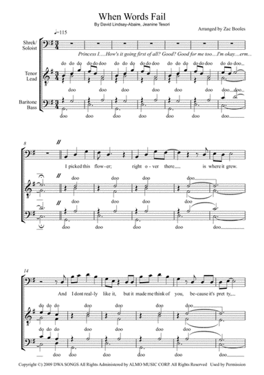 When Words Fail (arr. Zac Booles)