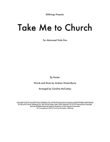 Take Me To Church (arr. Caroline McCaskey)