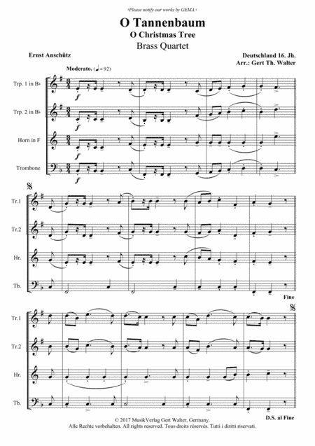 O Christmas Tree (arr. Gert Th. Walter)
